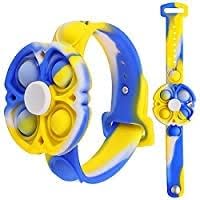 Tazu ™ Pop Fop Spinner Spinner צעצוע | אנטי-בלחץ, שעון בועת פופ פופ עם פס מתכוונן | קושט ספינר